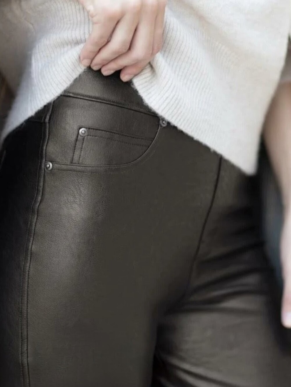Spanx Wide Leg Pleather Pants
